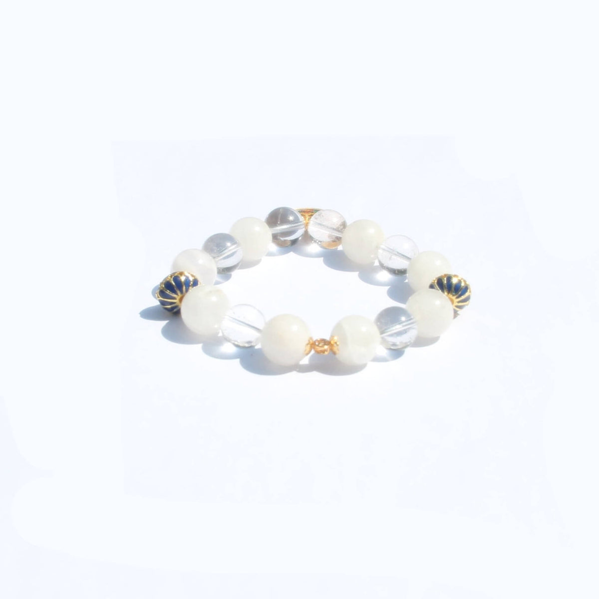 Doumu & Five Emperors – White Phantom & Clear Quartz Bracelet