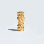 24K Gold Dragon Pillar Bracelet– Gold-Silver Obsidian & Mica