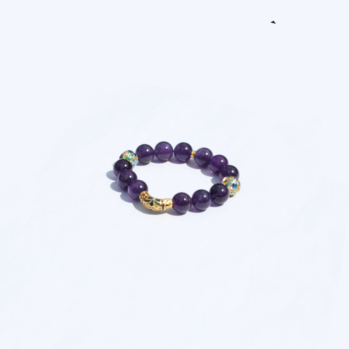 Gift pouch with amethyst bracelet