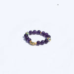 Gift pouch with amethyst bracelet