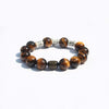 Twin Lotus Harmony – Tiger’s Eye & Heart Sutra Bracelet