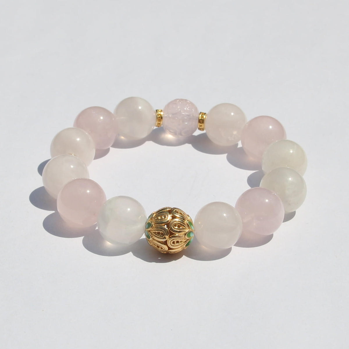 925 GP Lotus – Kunzite & White Phantom Bracelet
