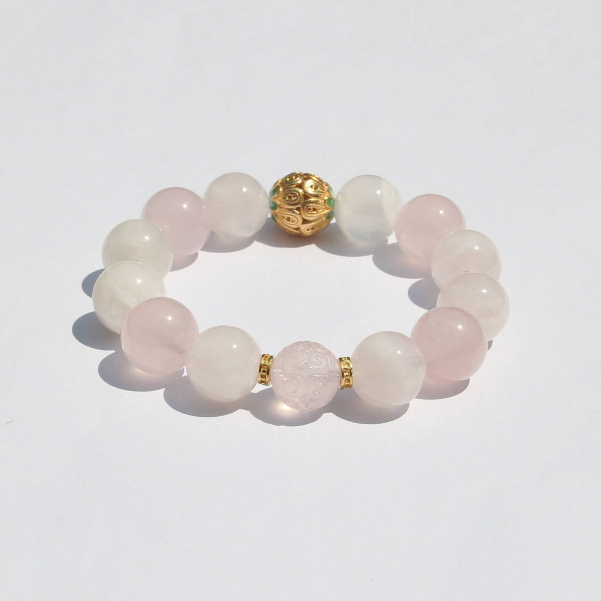 925 GP Lotus – Kunzite & White Phantom Bracelet