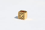 24K Gold Guardian Box Bracelet– Golden Tower & Smoky Quartz