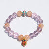 Rose Quartz & Rutilated Quartz– Fortune Pouch Bracelet