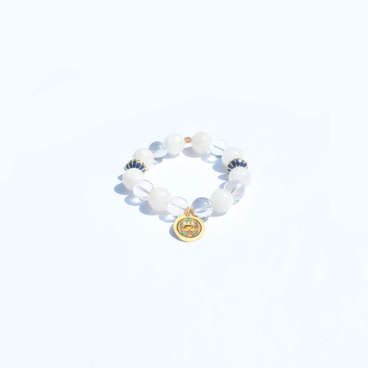 Doumu & Five Emperors – White Phantom & Clear Quartz Bracelet